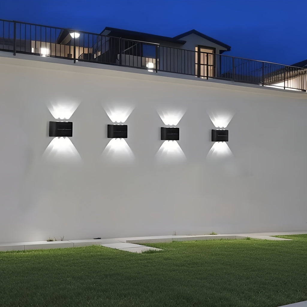 1/2 пакувања, 6 LED соларни ѕидни светилки, совршени за декорирање дворови, улици, огради, гаражи и градини