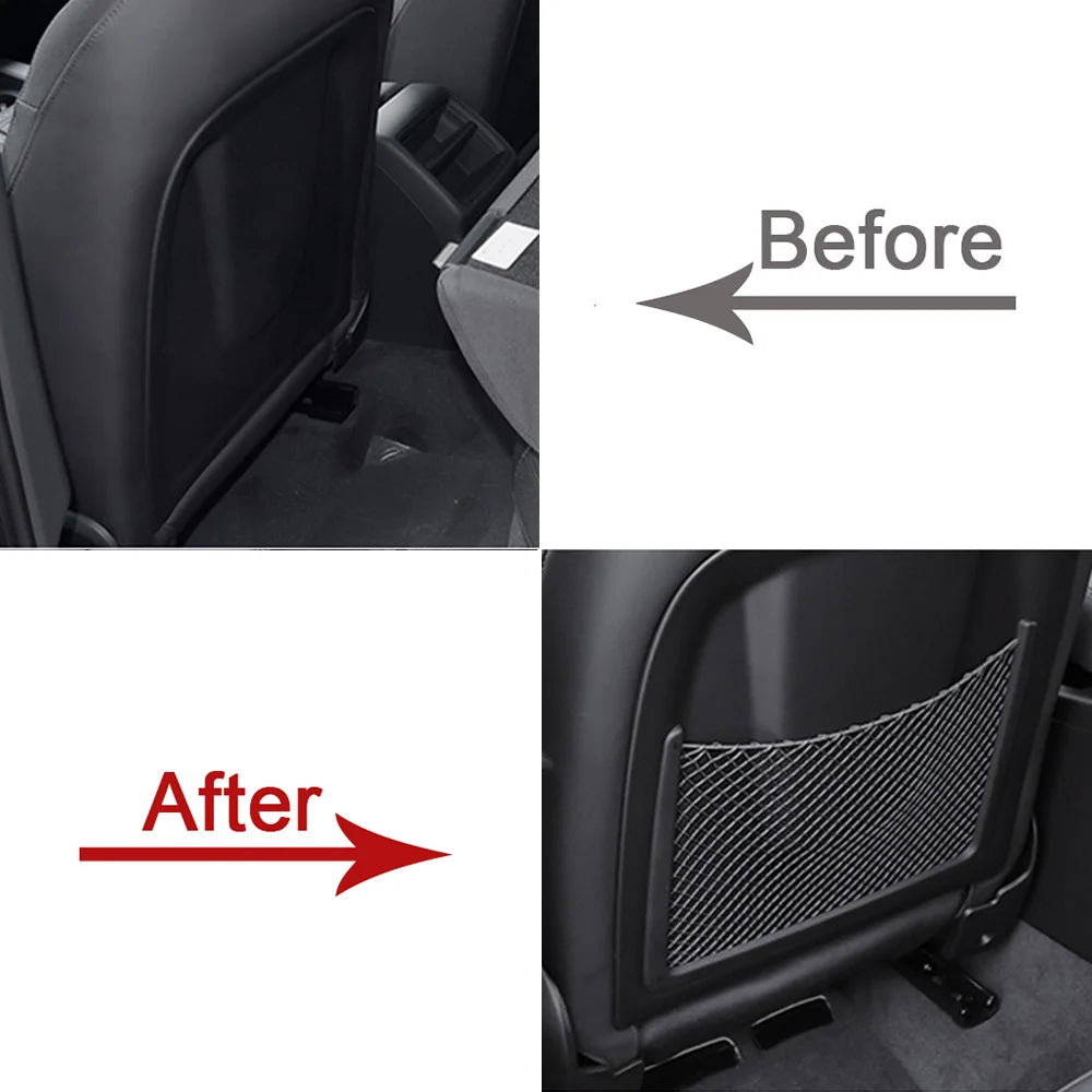 Додатоци за ентериер за автомобили за Audi A4 B8 A5 Q3 A3 A6 C7 Q5 B9 Q7 Задни седишта Мрежа со жица и џеб за складирање за автомобили