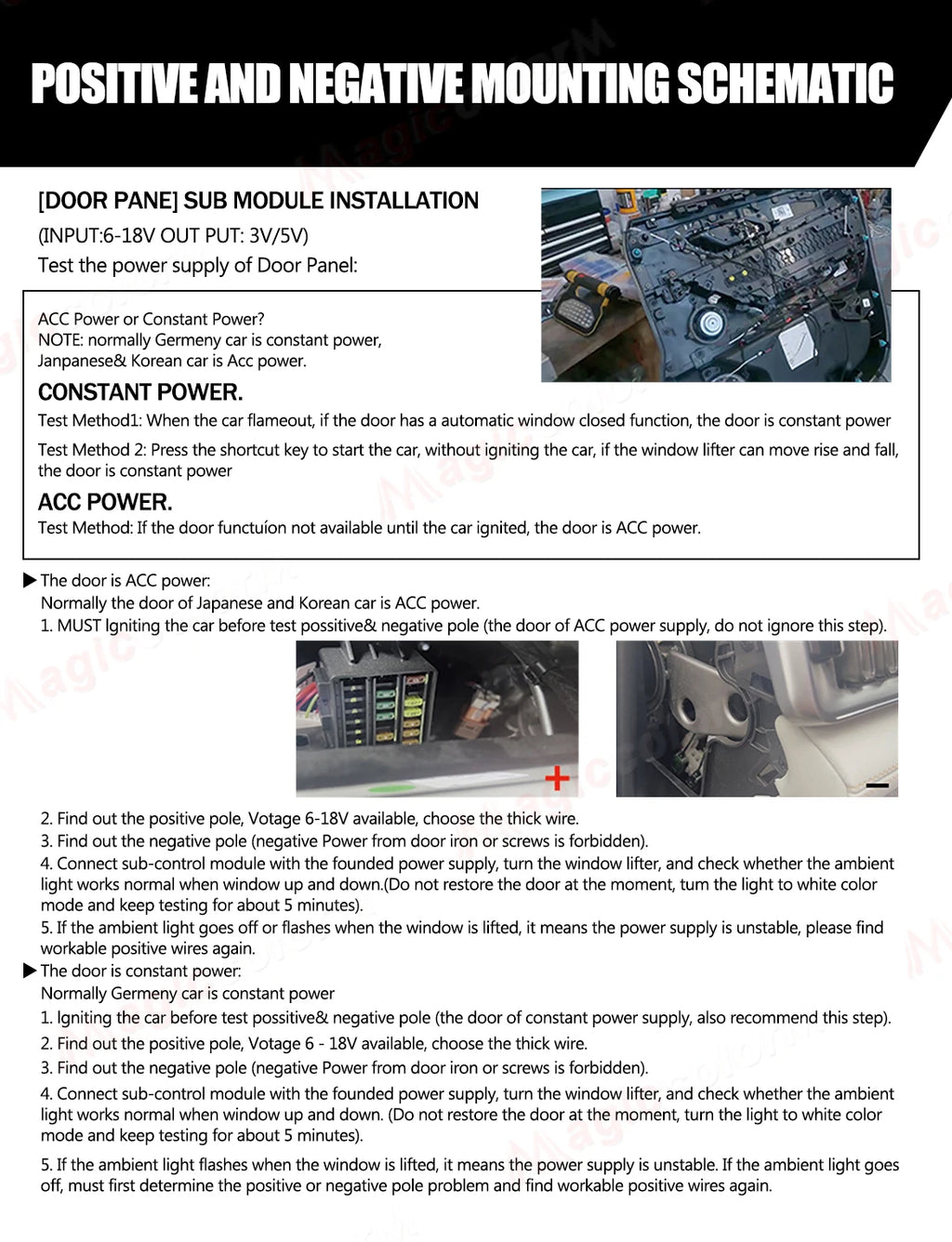 Vgetting амбиентално светло 110CM LED акрилна лента за автомобил, флексибилна декоративна ламба за сечење, скриена внатрешност на автомобилот, бела црвена сина