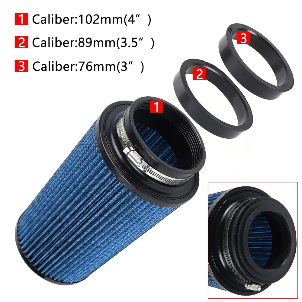 RASTP-Универзален филтер за воздух за автомобил со висок проток од 3" 3,5" 4" Конусни филтри за воздух што се перат за тркачки автомобили високи 10,6" OFI141