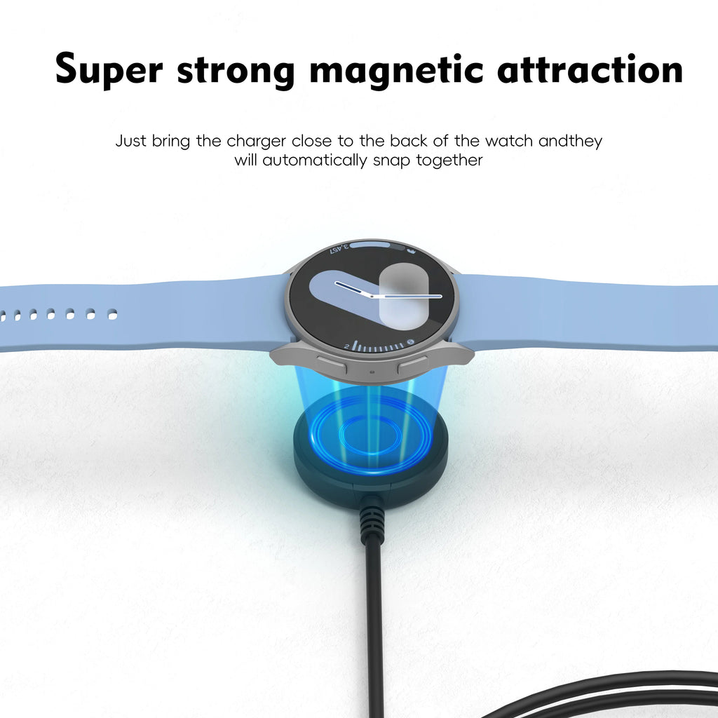 Безжичен полнач за Galaxy Watch, полнач за Galaxy Watch 3/4 5/6/7 Active1-2 Ultra FE кабел за часовник USB-A USB-C
