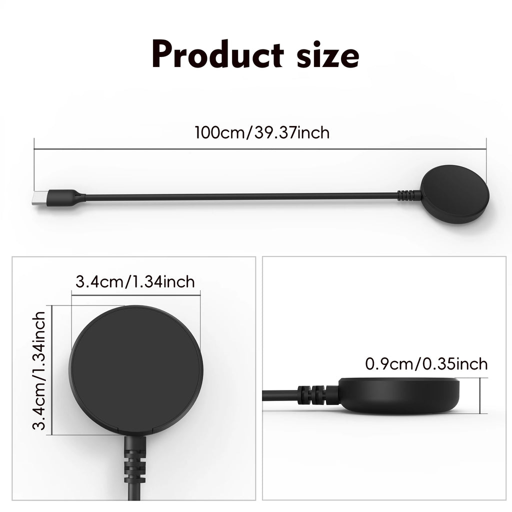 Безжичен полнач за Galaxy Watch, полнач за Galaxy Watch 3/4 5/6/7 Active1-2 Ultra FE кабел за часовник USB-A USB-C