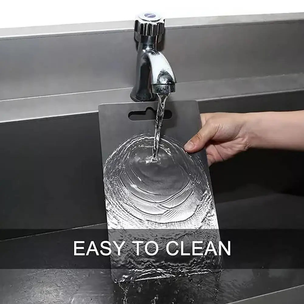 Титаниумски даски за сечење за кујна, задебелени двострани даски од не'рѓосувачки челик 304, задебелени, преносливи за сечење овошје и месо, со квалитет за храна