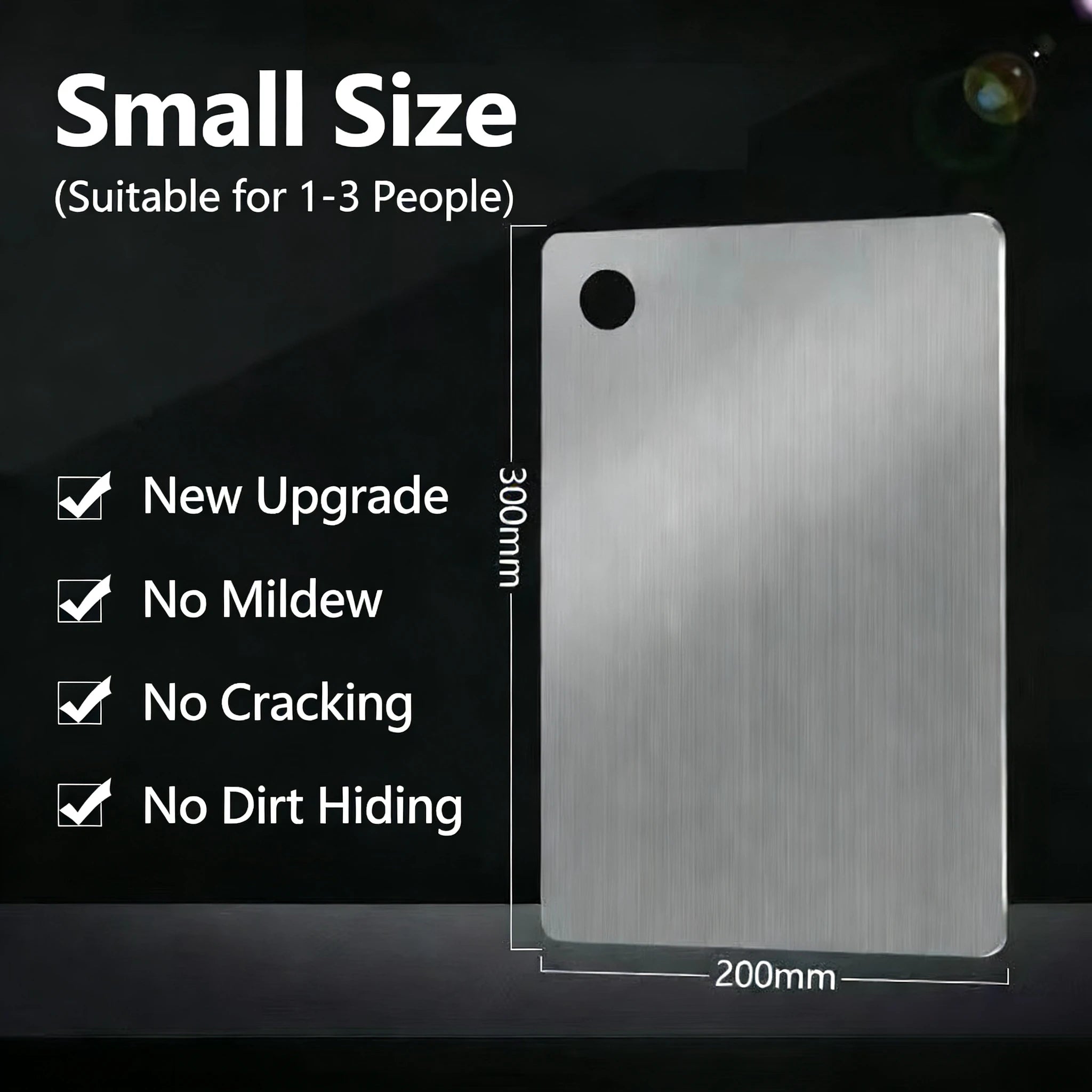 Титаниумски даски за сечење за кујна, задебелени двострани даски од не'рѓосувачки челик 304, задебелени, преносливи за сечење овошје и месо, со квалитет за храна